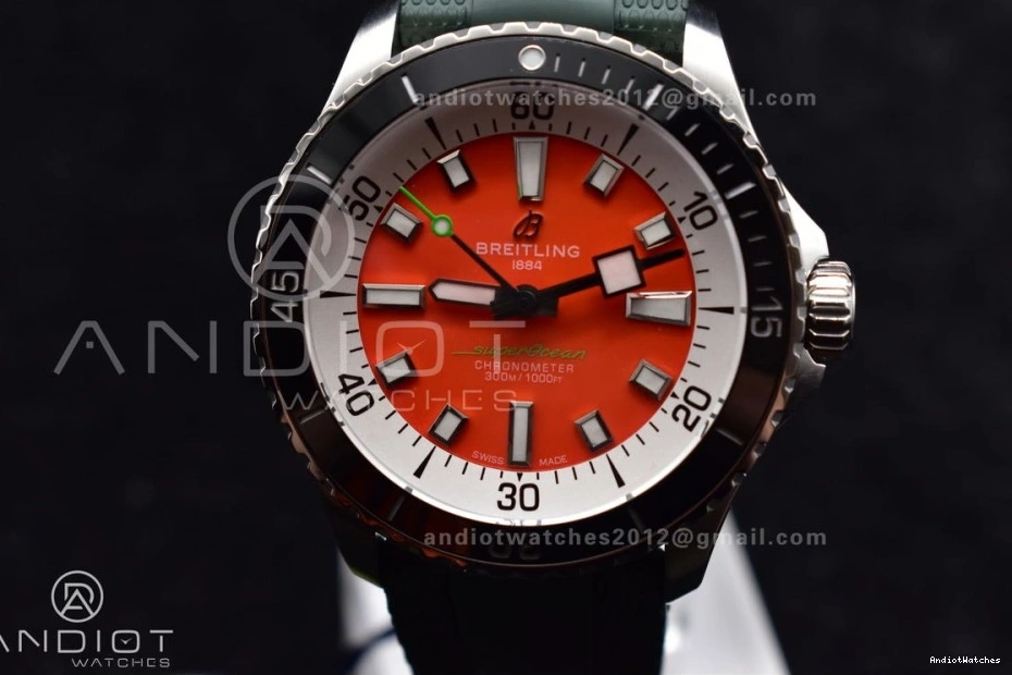 Best on FashionForward Orange A 1164 SS SuperOcean BLSF Dial Strap Rubber Automatic Green 1:1 42 Edition 0504